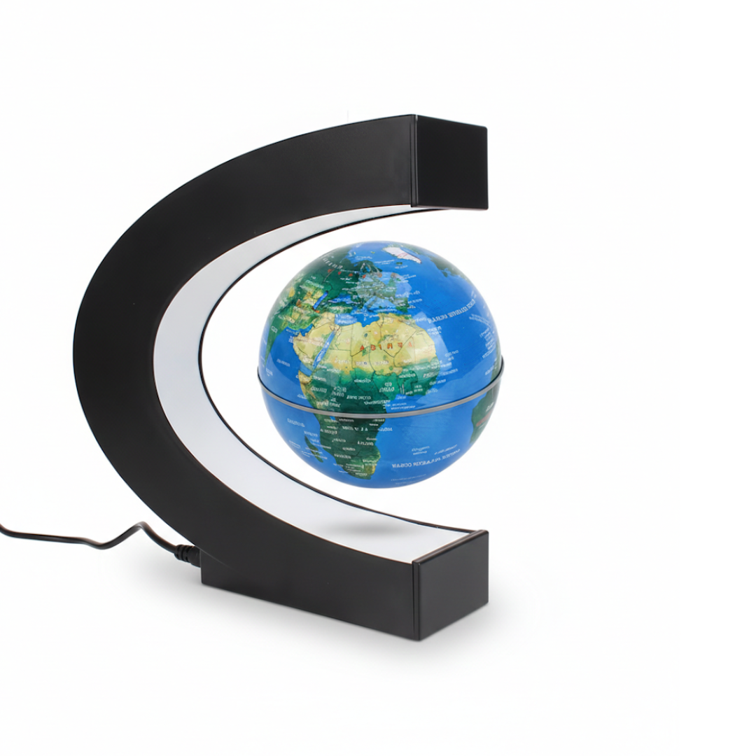 Globe terrestre en lévitation