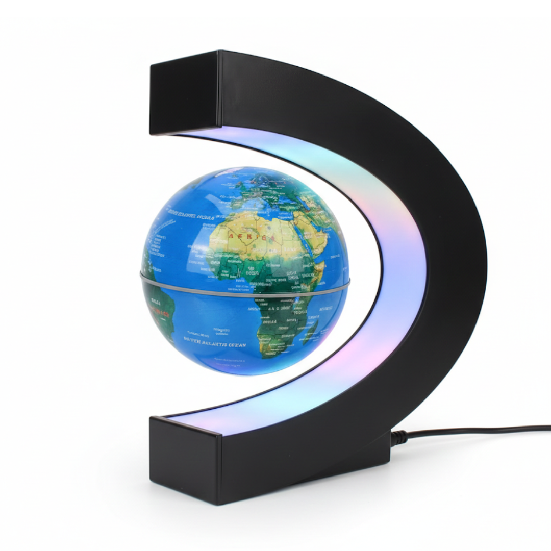 Globe terrestre en lévitation