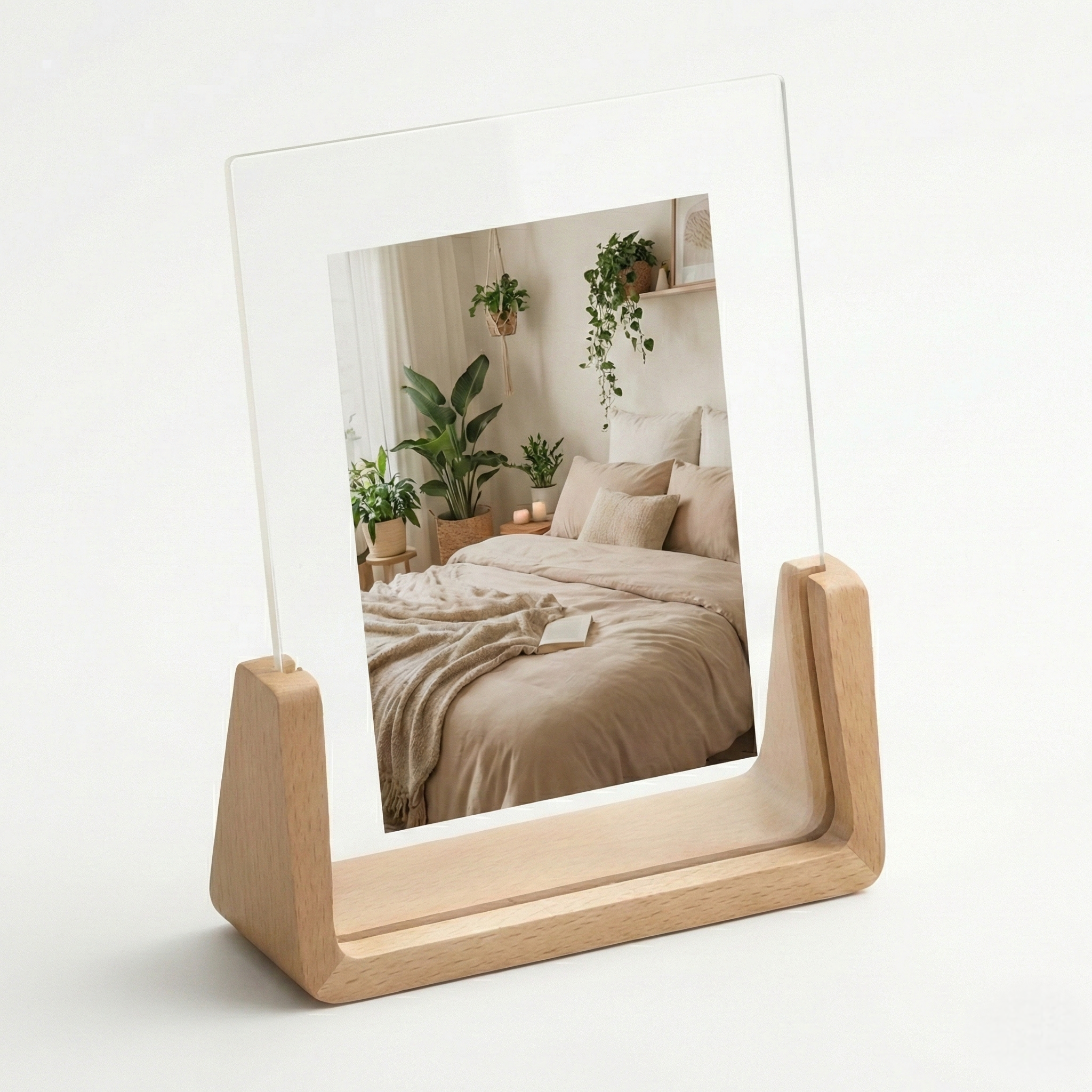 Cadre avec support en bois