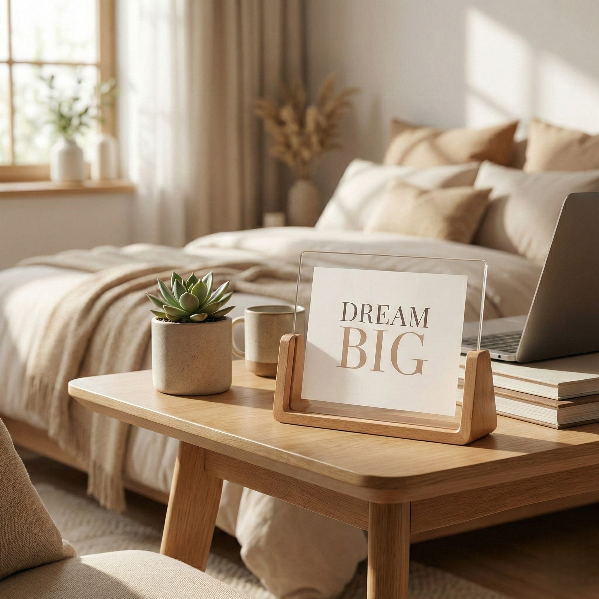 Cadre avec support en bois