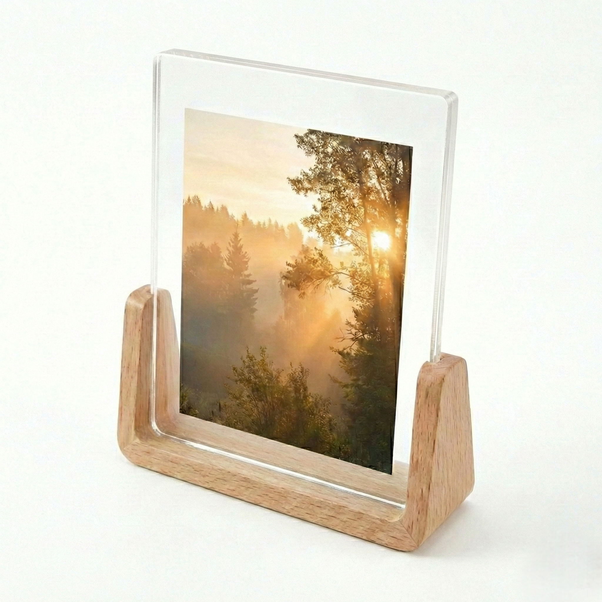 Cadre avec support en bois